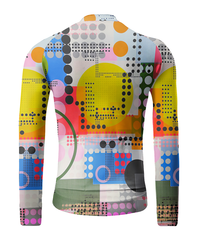 ROCKBROS Bauhaus Multidimensional Collage Pro Long Sleeve Cycling Jersey