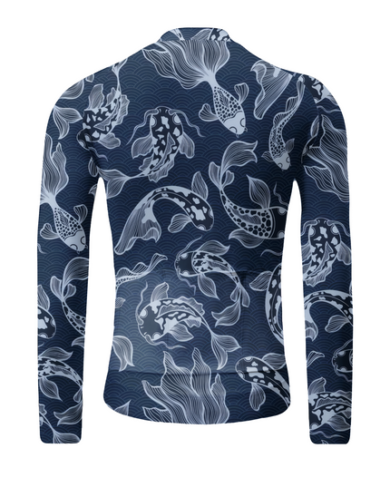 ROCKBROS Oriental Koi Waves Art Long Sleeve Cycling Jersey