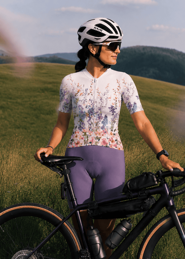 ROCKBROS Women's Watercolor Floral Cycling Jersey