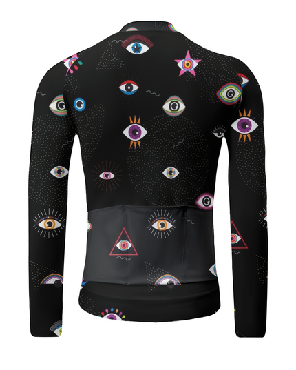 ROCKBROS "Evil Eye" Surrealist Mystic Art Long Sleeve Cycling Jersey