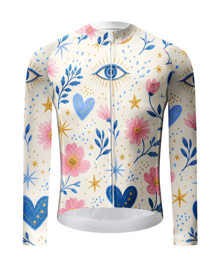 ROCKBROS "Celestial Eye" Star Floral Art Long Sleeve Cycling Jersey