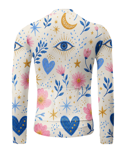 ROCKBROS "Celestial Eye" Star Floral Art Long Sleeve Cycling Jersey