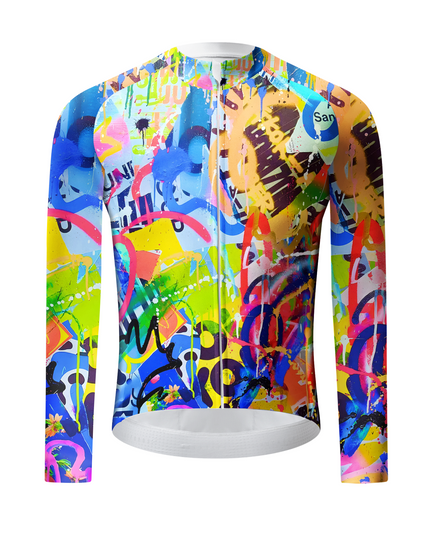 ROCKBROS "Urban Chaos" Pop Graffiti Art Pro Long Sleeve Cycling Jersey
