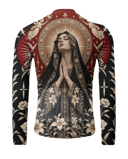 ROCKBROS Renaissance Madonna Sacred Art Long Sleeve Cycling Jersey