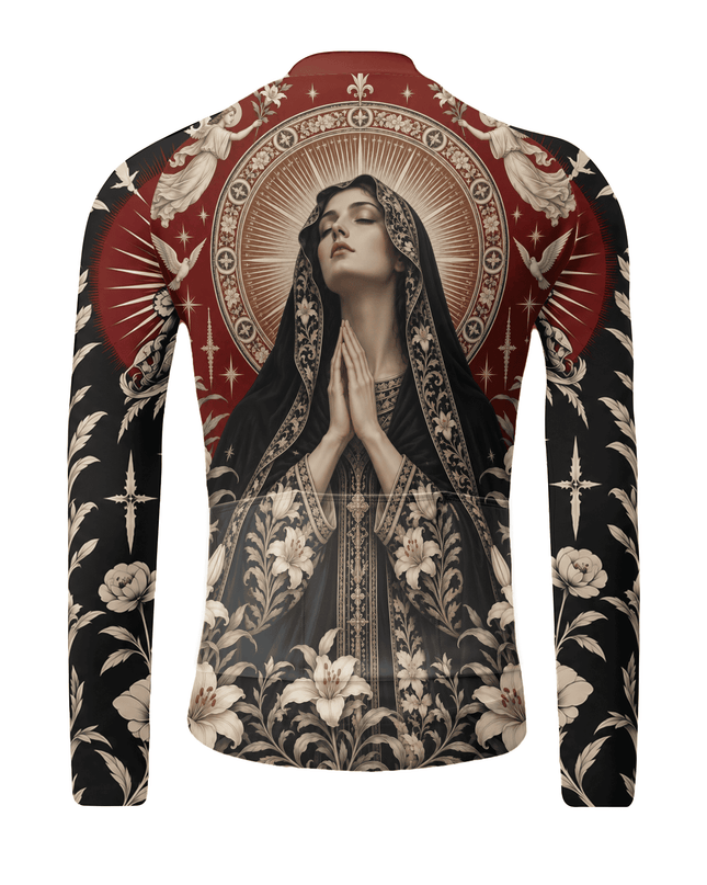 ROCKBROS Renaissance Madonna Sacred Art Long Sleeve Cycling Jersey