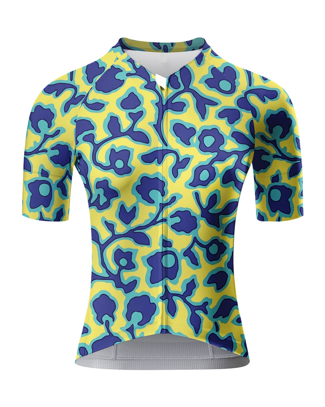 ROCKBROS Women's Artistic Floral Print Short Sleeve Cycling Jersey