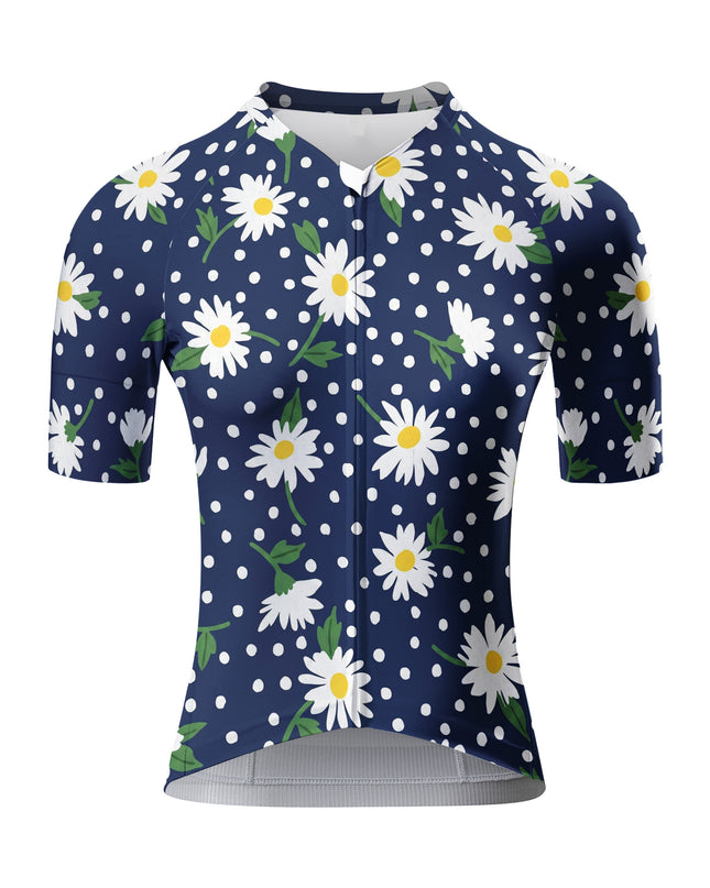 ROCKBROS Women's Daisy Floral Print Short Sleeve Breathable Cycling Jersey