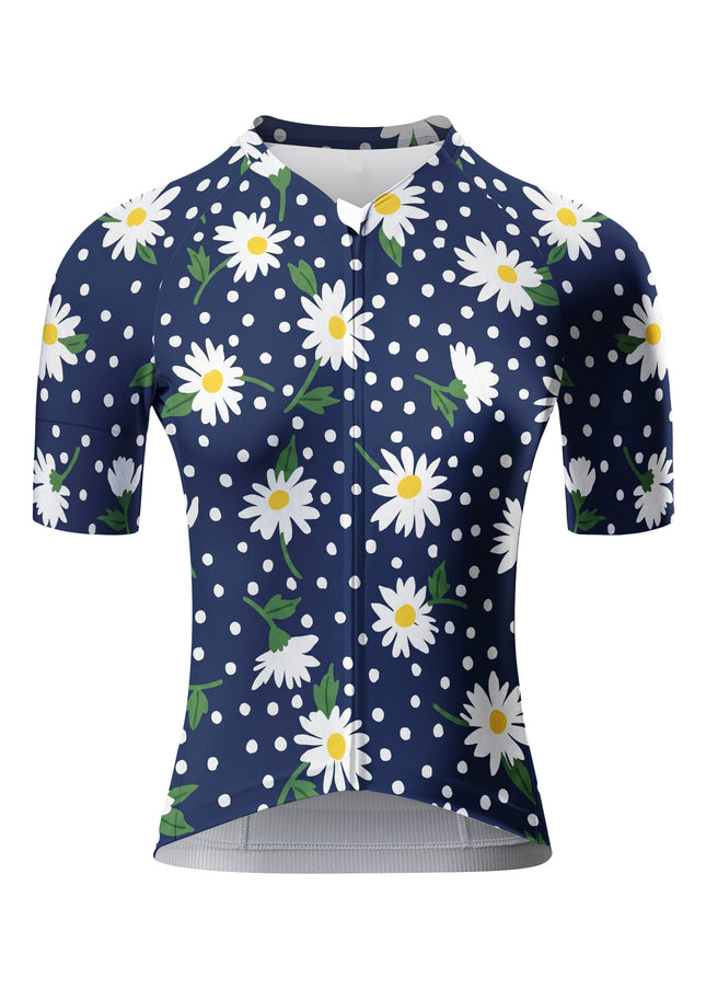 ROCKBROS Women's Daisy Floral Print Short Sleeve Breathable Cycling Jersey