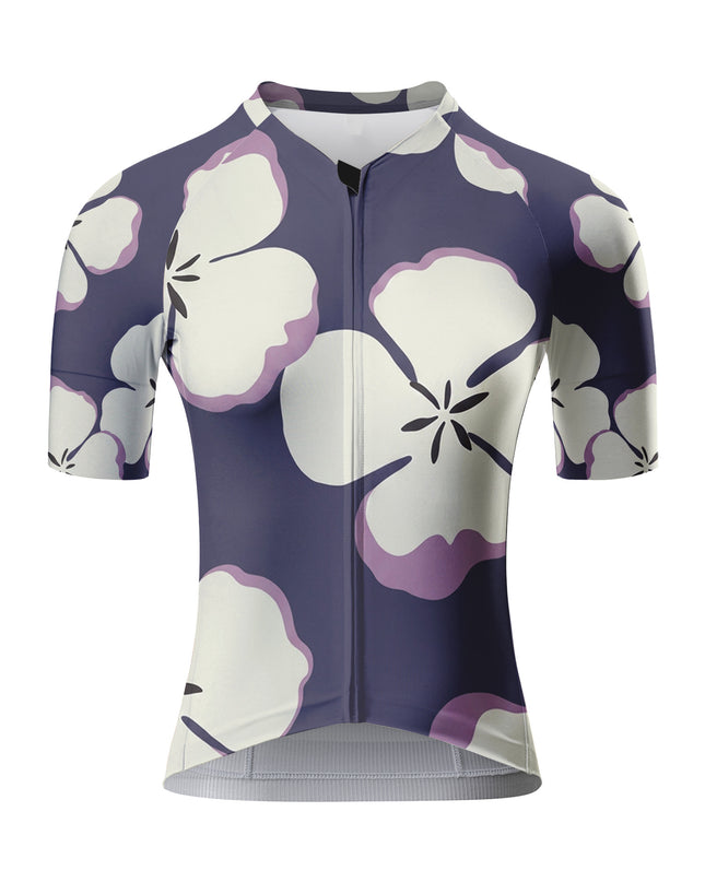 ROCKBROS Women Purple Floral Short Sleeve Cycling Jersey