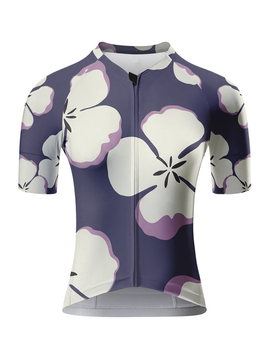 ROCKBROS Women Purple Floral Short Sleeve Cycling Jersey