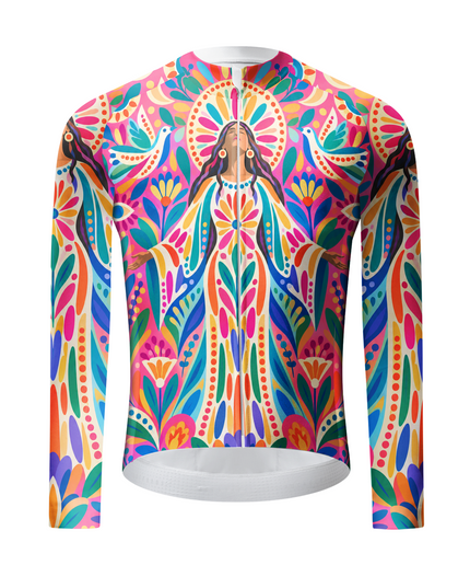 ROCKBROS "Guadalupe" Sacred Folk Art Long Sleeve Cycling Jersey