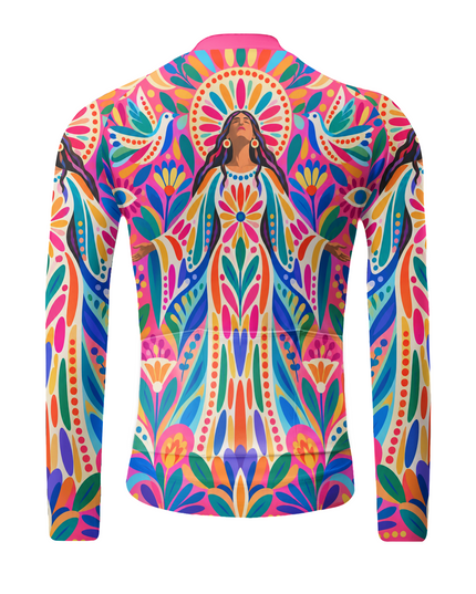 ROCKBROS "Guadalupe" Sacred Folk Art Long Sleeve Cycling Jersey