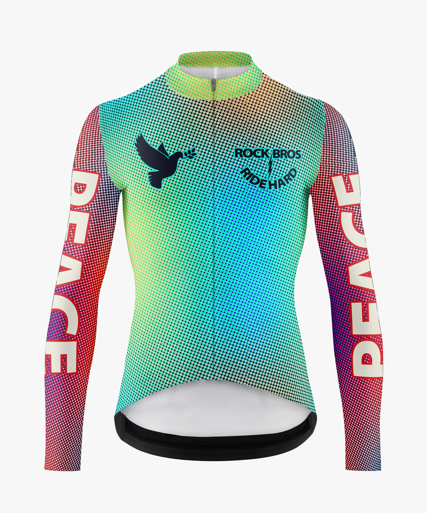 RockBros Men's Peace Dove Gradient Cycling Jersey