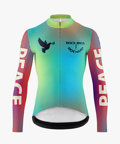 RockBros Men's Peace Dove Gradient Cycling Jersey