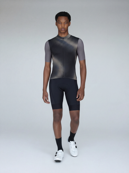 RockBros Men's "Carbon Flash" Halftone Gradient Performance Cycling Jersey