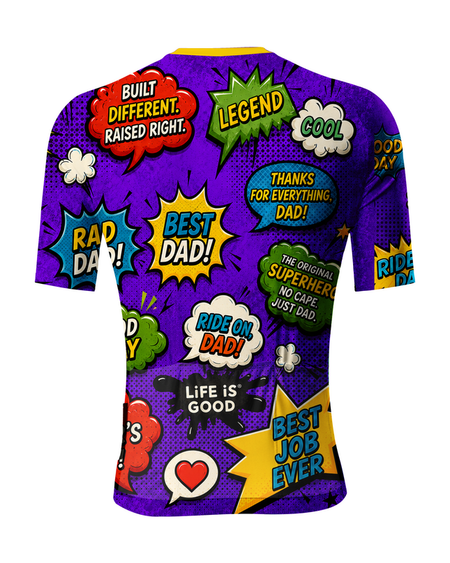 ROCKBROS Men's Super Dad Comic Cycling Jersey