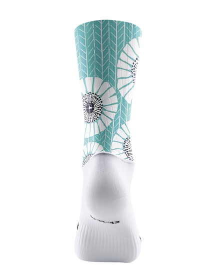 ROCKBROS Women's Teal Dandelion Chevron Print Short Sleeve Cycling Set