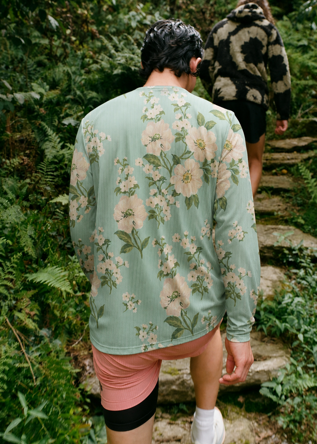 ROCKBROS Wild Garden Vintage Floral Fleece Sweatshirt