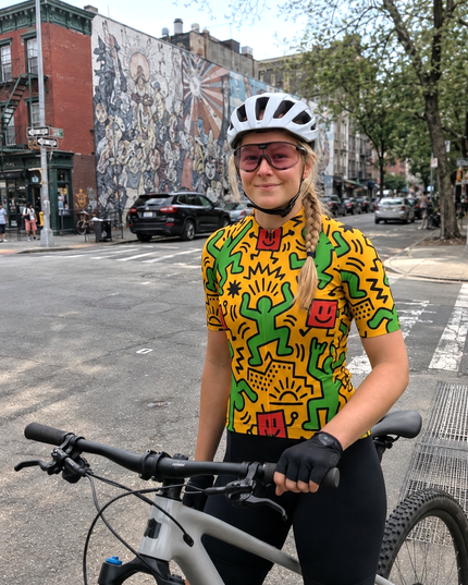 ROCKBROS Women's Retro LES Graffiti Cycling Jersey