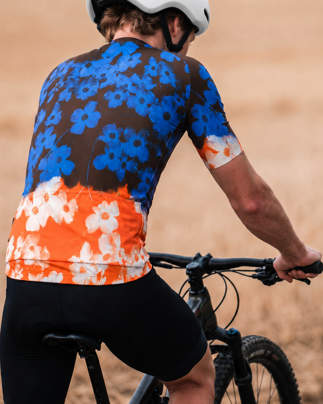 ROCKBROS Men's Gradient Floral Father's Day Cycling Jersey