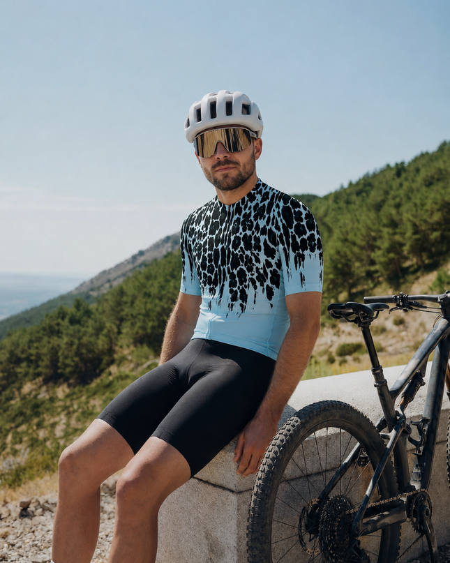 ROCKBROS Men's Wild Style Leopard Father's Day Cycling Jersey