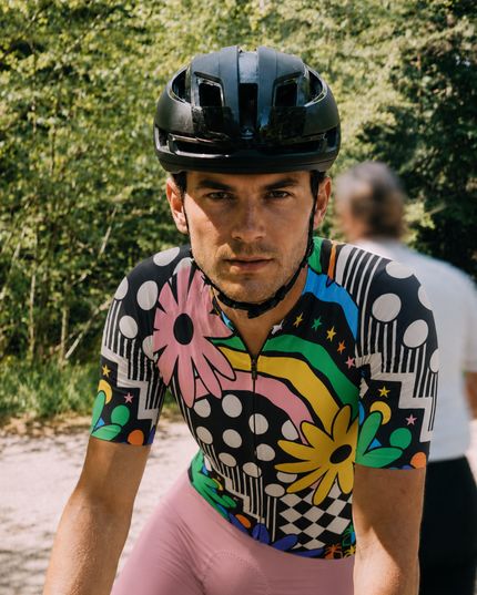 ROCKBROS Men's Pop Art Floral Father's Day Cycling Jersey