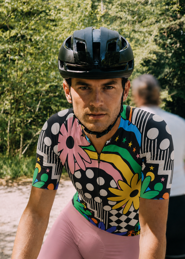 ROCKBROS Men's Pop Art Floral Father's Day Cycling Jersey
