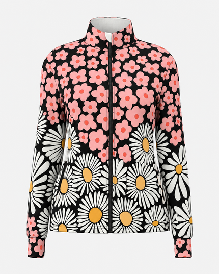 Retro Daisy Pop Windproof Jacket