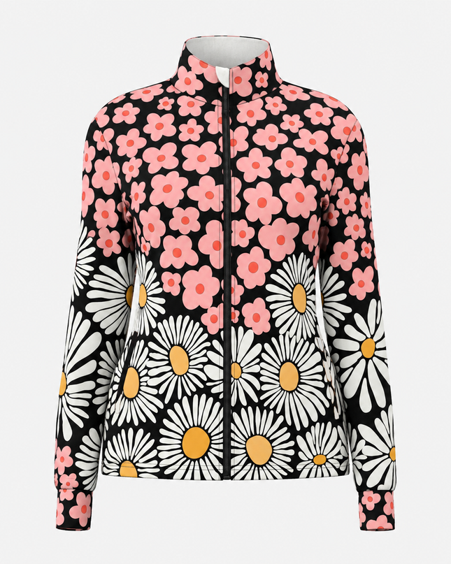 Retro Daisy Pop Windproof Jacket