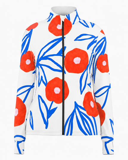 Cobalt Petal Sketch Windproof Jacket