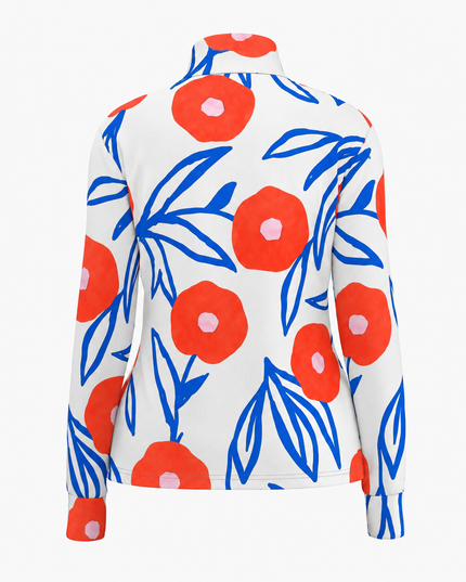 Cobalt Petal Sketch Windproof Jacket