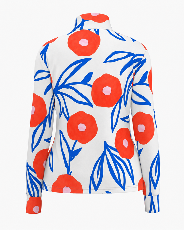 Cobalt Petal Sketch Windproof Jacket