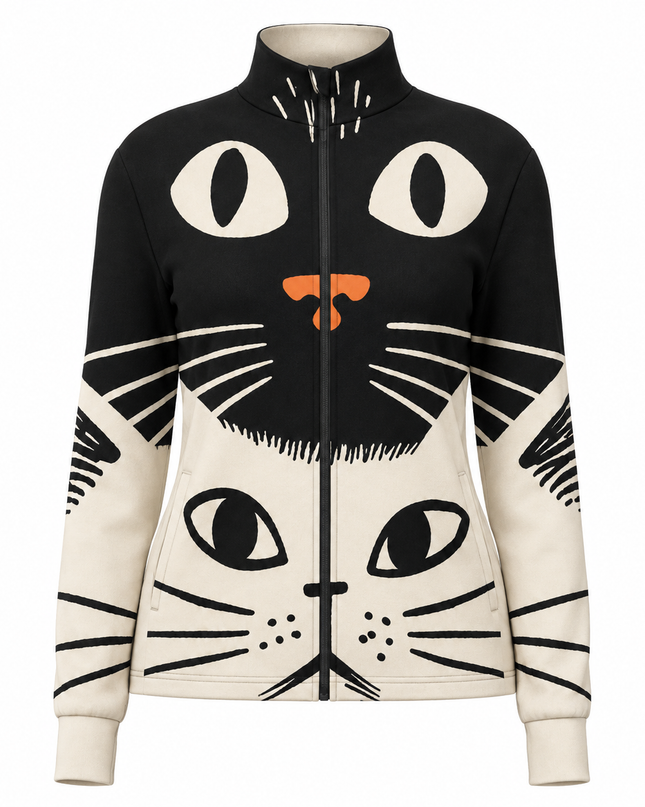 Cat Duo Graphic Windproof Jacket