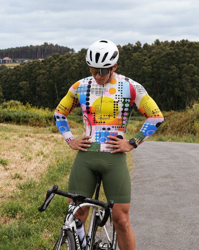 ROCKBROS Bauhaus Multidimensional Collage Pro Long Sleeve Cycling Jersey