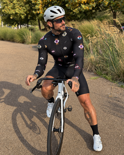 ROCKBROS "Evil Eye" Surrealist Mystic Art Long Sleeve Cycling Jersey