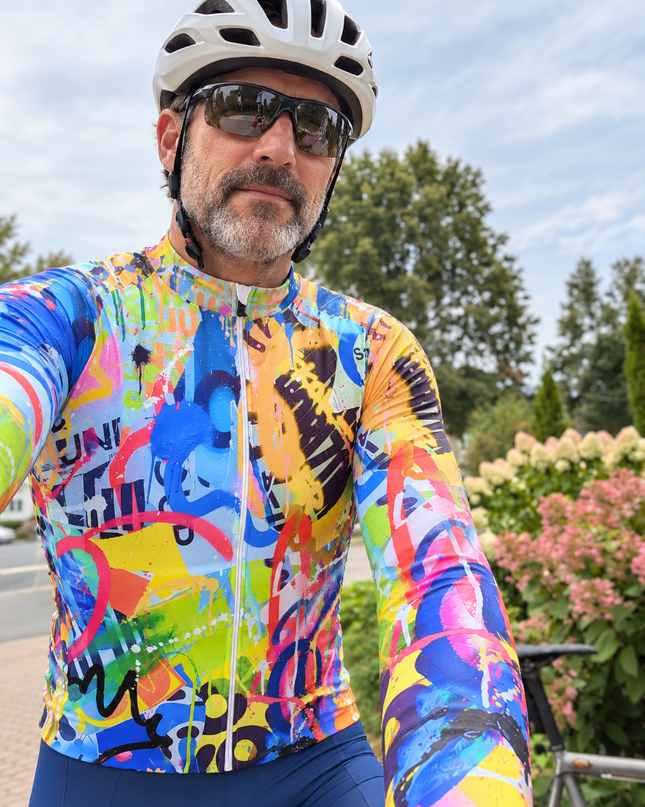 ROCKBROS "Urban Chaos" Pop Graffiti Art Pro Long Sleeve Cycling Jersey