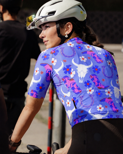 ROCKBROS Women's Cowgirl Floral Pro Aero Cycling Jersey