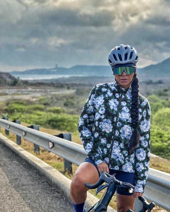 Vintage Blue Bloom Heritage Pro Aero Windbreaker Jacket