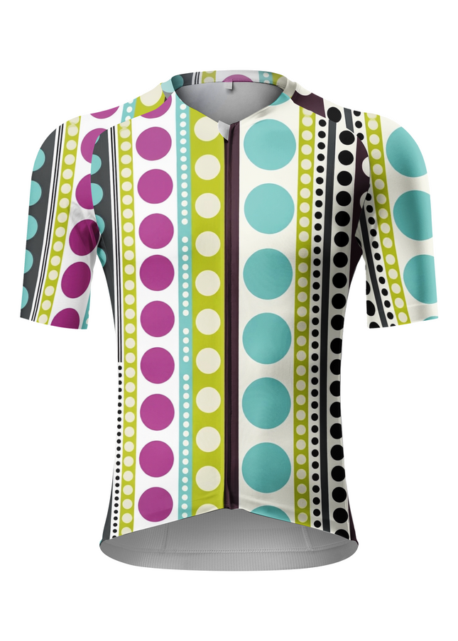 ROCKBROS Men's Rhythmic Stripe & Dot Pro Aero Jersey