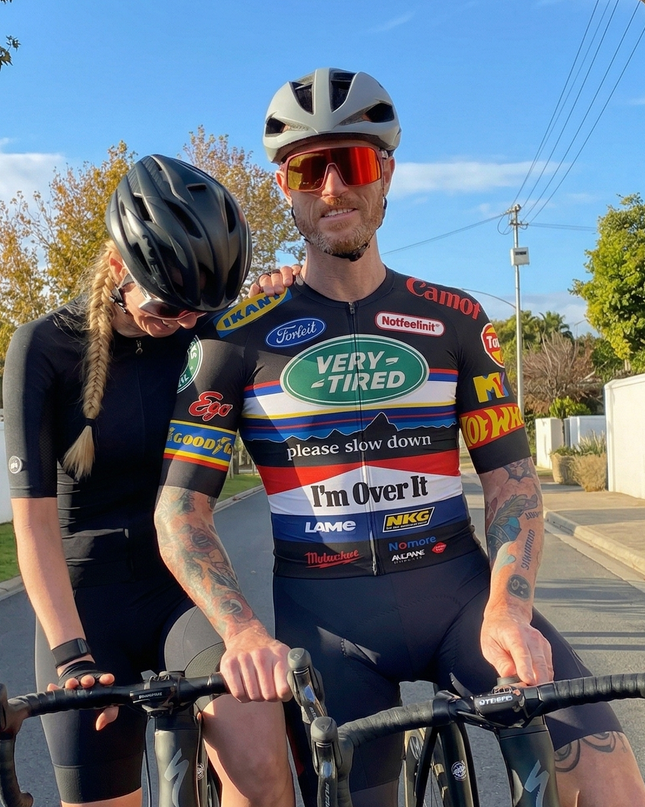 ROCKBROS Men's "Very Tired" Satirical Parody Pro Aero Jersey