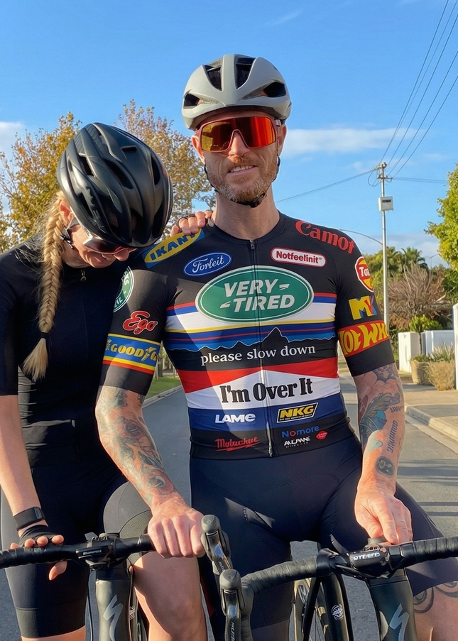 ROCKBROS Men's "Very Tired" Satirical Parody Pro Aero Jersey