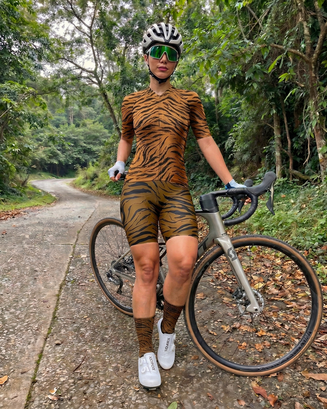 ROCKBROS Women's Apex Predator Tiger Stripe Pro Aero Jersey