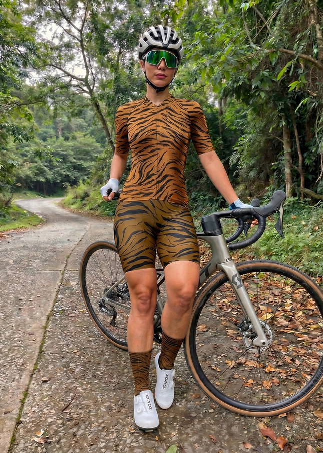 ROCKBROS Women's Apex Predator Tiger Stripe Pro Aero Jersey