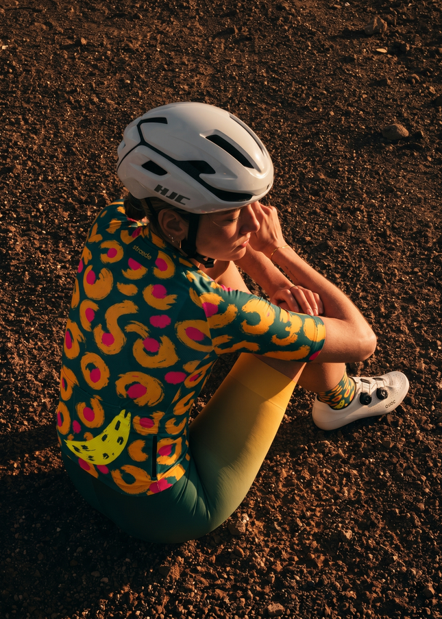 ROCKBROS Women's "Abstract Roar" Leopard Spot Pro Aero Cycling Jersey