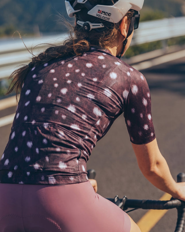 ROCKBROS Women's Fawn Spotted Fur Code Aero Cycling Jersey