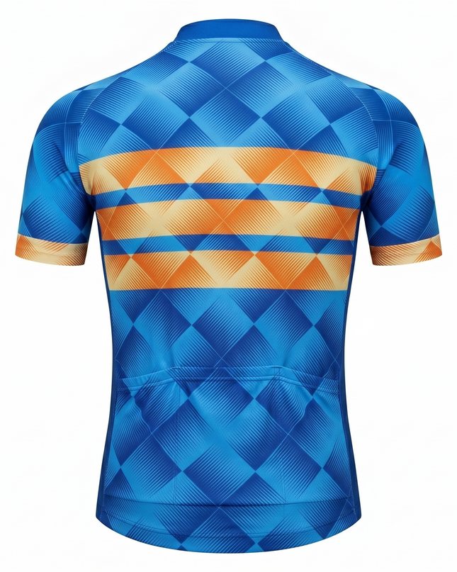Men's Geometric Argyle Cycling Jersey