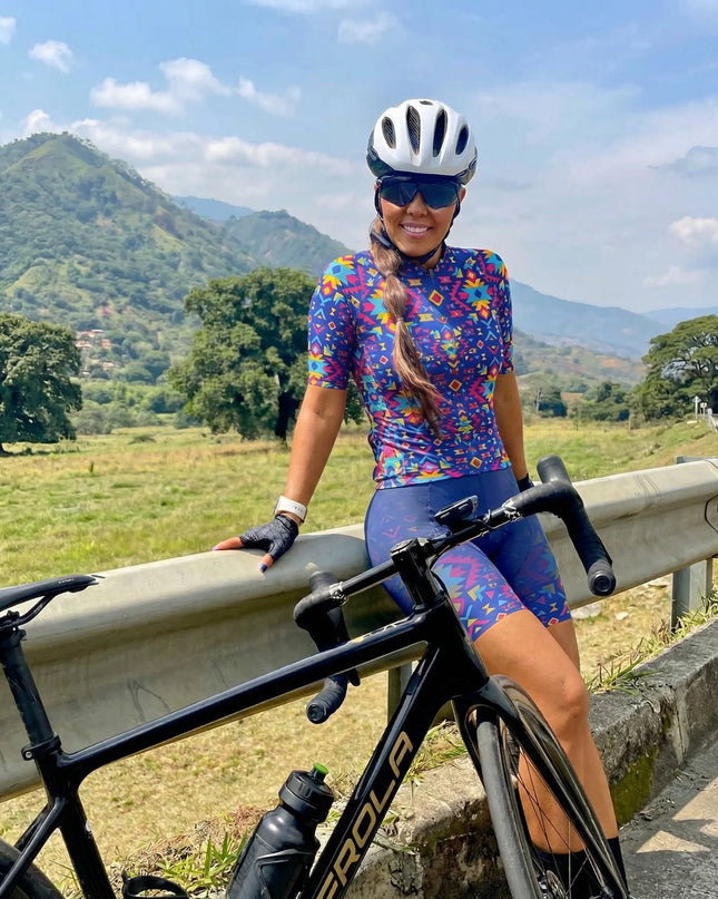 ROCKBROS Women's Southwest Geometric Tribal Pro Aero Jersey