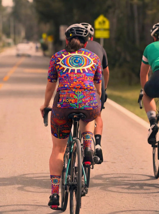 ROCKBROS Women's Psychedelic Bloom Graffiti Pop-Art Aero Jersey