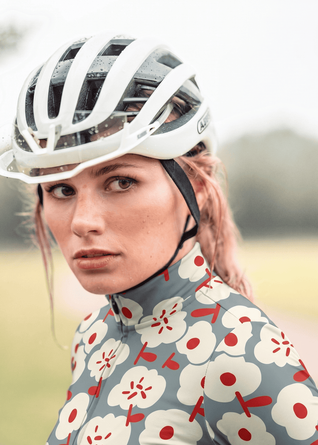 ROCKBROS Women's Abstract Floral Cycling Jersey