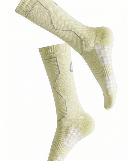 Reflective Dot Pastel Yellow Cycling Socks